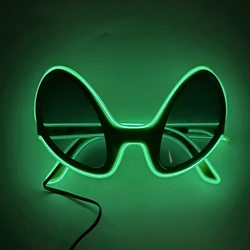 Funny Neon Glowing ET Glasses LED Luminous Alien Glasses For Halloween Party Supplies Light Up Eyeglasses Men Women Accessories