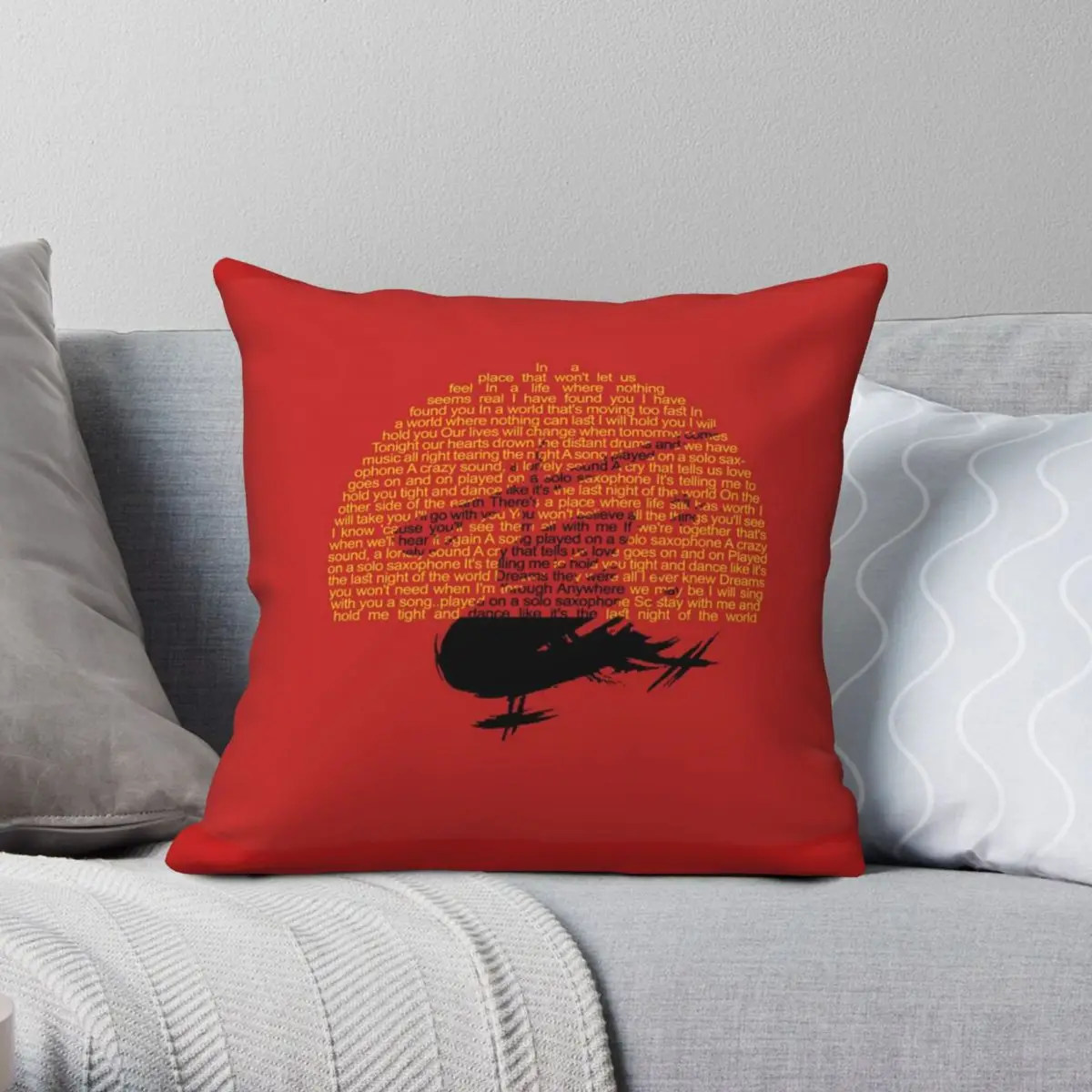 Miss Saigon Musical Square Pillowcase Polyester Linen Velvet Pattern Zip Decorative Sofa Cushion Cover 45x45