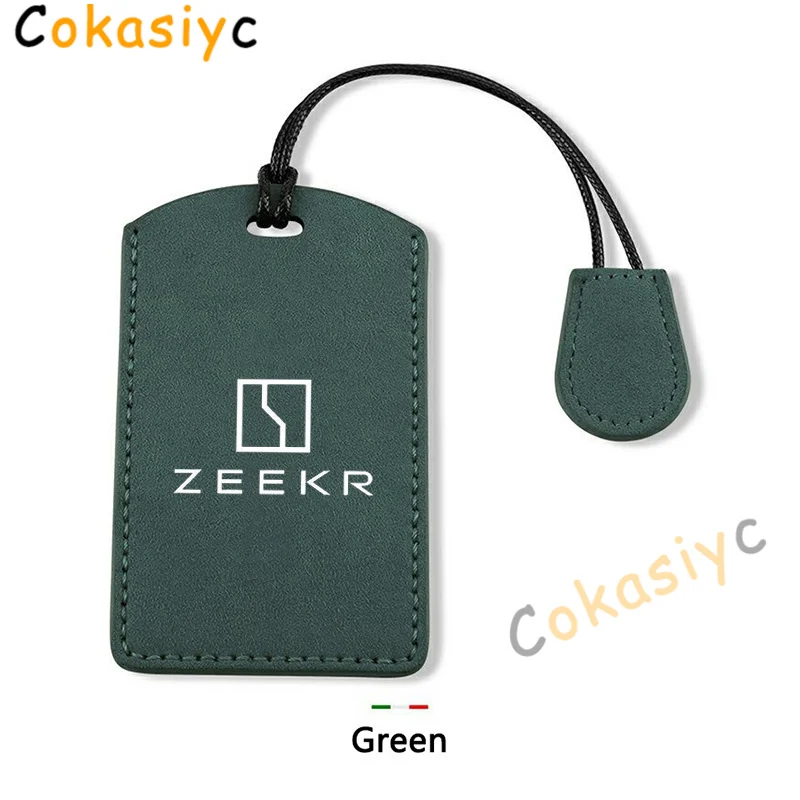 Suede Car NFC Card Key Case Cover Key Bag Shell Holder Protection Keychain For ZEEKR 001 Smart Remote Keyless Stying Accessories