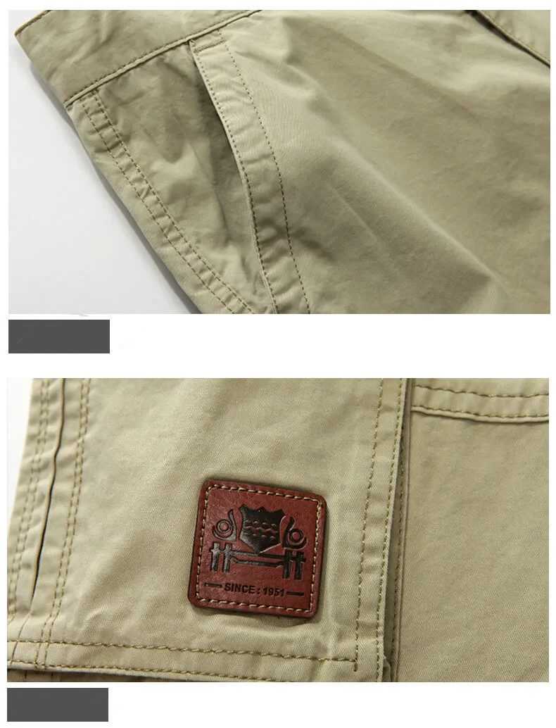 Hunting Cargo Pants Men\'s Outdoor Cotton Joggers Baggy Denim Pants Male Multi-pockets Casual Overalls Pants Long Trousers