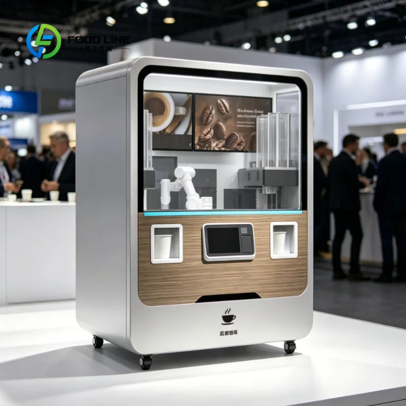 Customized Fully Automated Intelligent Cafe Barista Robotic Coffee Making Equipment Machine with 6 Axis Collaborative Robot