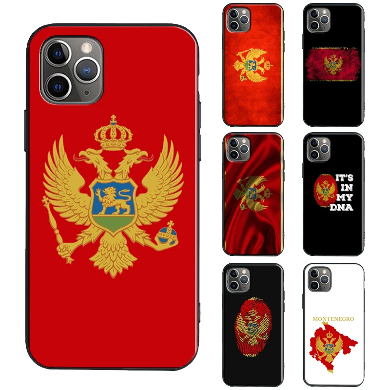 Montenegro Flag TPU Case For iPhone 13 11 14 12 15 16 Pro Max mini XR X XS Max Plus Cover Funda