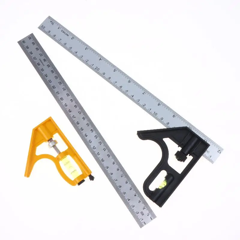1Pcs Multifunctional 300MM Adjustable Angle Ruler 12