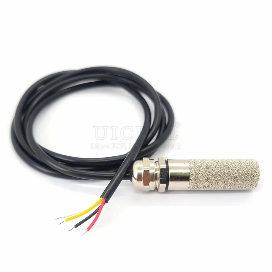 SHT40 SHTC3 SHT20 SHT30 Temperature Humidity Sensor I2C Output Probe Cable Metal Head Digital Capacitance Sensors 1M Length