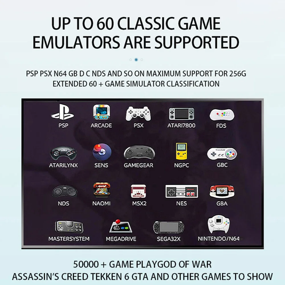 وحدة تحكم ألعاب فيديو Super Console G36 Pro Retro مع 120000 ألعاب فيديو لـ PS1/GBA/MD/CPS مع صندوق ألعاب هدية للأطفال