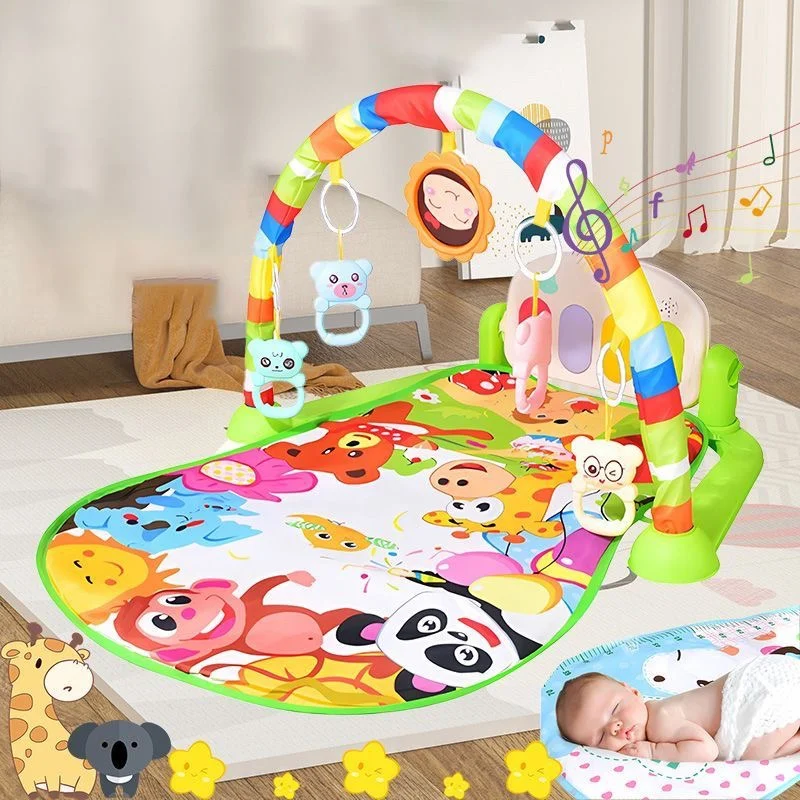 

Baby Play Mat with Detachable Hanging Toys Kick Piano, Tummy Time & Crawling Activity Pad for Infants Babies