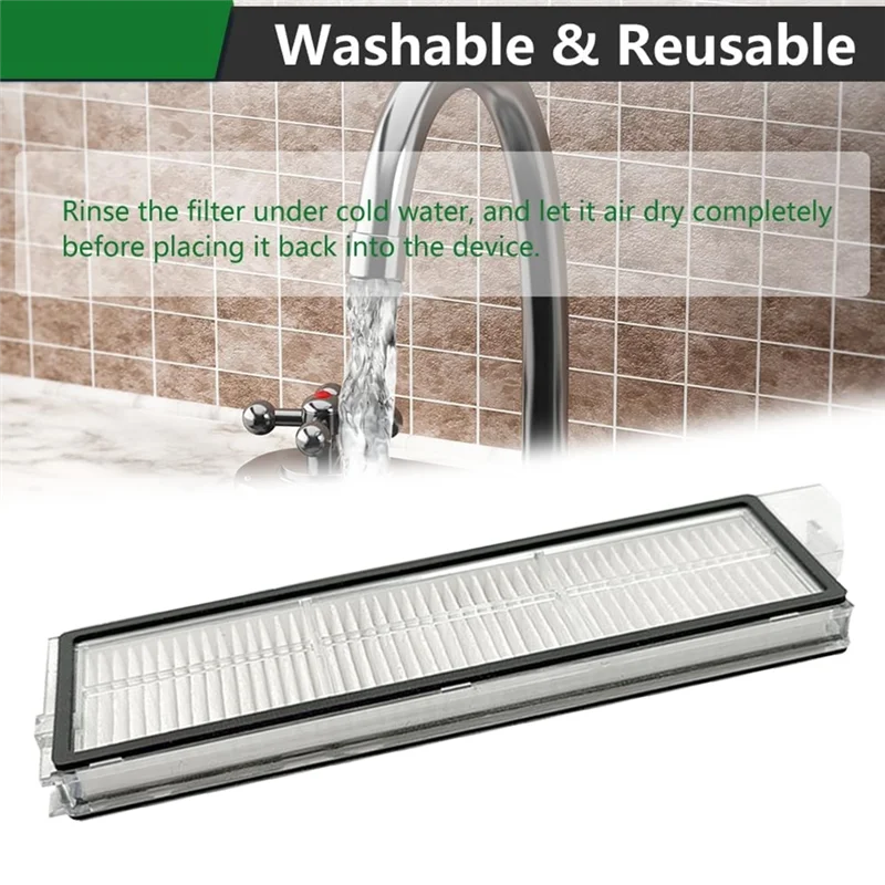 A94E-10 قطعة استبدال فلتر ل Roborock S8 Maxv Ultra/G20S/S8pro Maxv روبوت فراغ أجزاء الملحقات مرشحات قابل للغسل