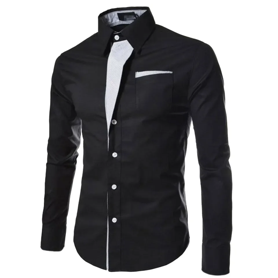 Mens Long Sleeved Matching Color  Shirt Fashion Atmosphere Loose Roll-Up Sleeves Men'S Streetwear Shirt
