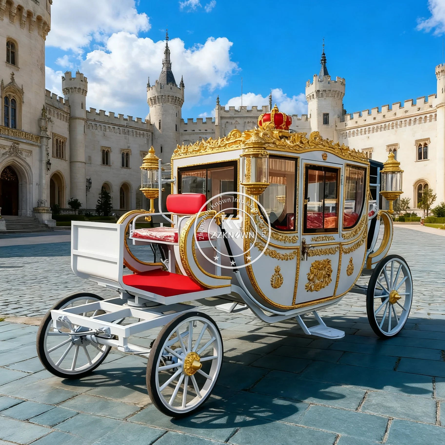 

Deluxe Royal Carriage and Luxury Romantic Horse Carriage with Elegant Princess Fairytale Design