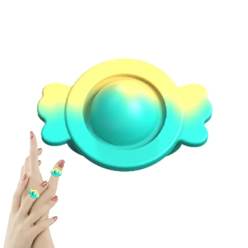 

Silicone Interactive Fidget Toy Spinner Finger Toy Fidget Hand Finger Silicone Ring For Kid Child Toy Adult