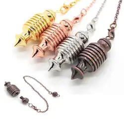 Silver Color Open Copper Pendulum for Dowsing Reiki isis Metal Pendulum Dowser question Answer Divination Spiritual Pendulo x229