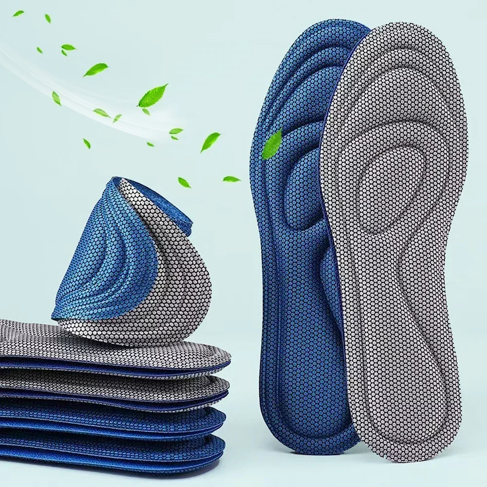 Common Memory Foam Orthopedic Insoles for Shoes Antibacterial Deodorization Sweat Absorption Insert Sport Shoes Running Pads