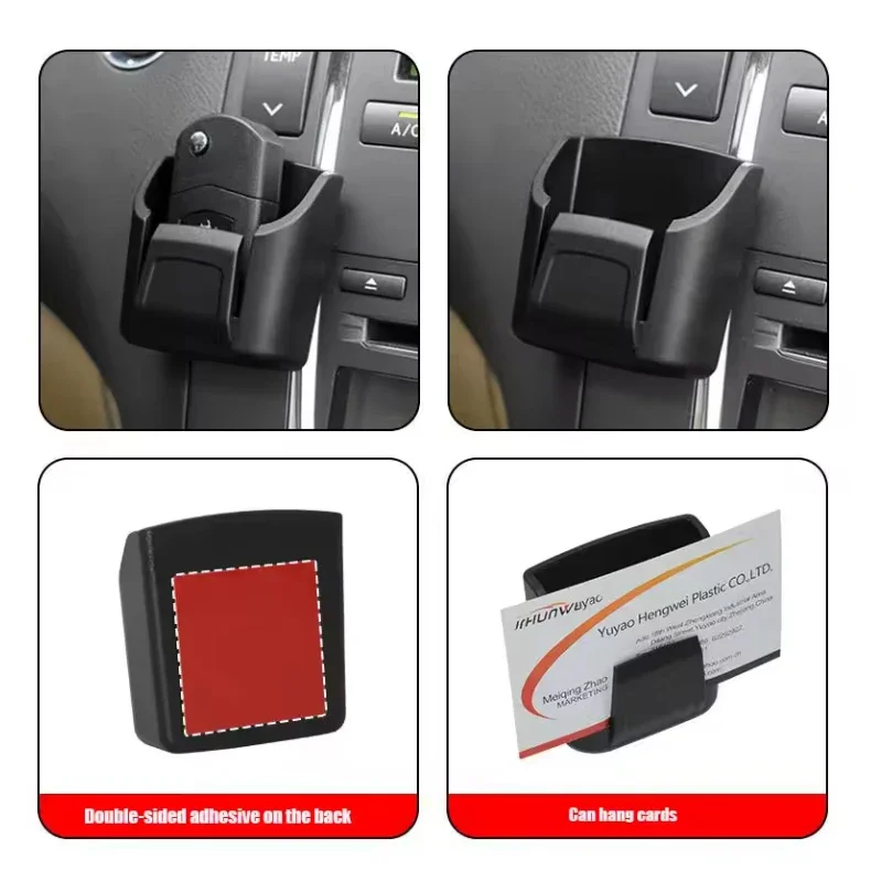 Universal Fit Car Key Holder Clip Dashboard Organizer Adhesive Mount Interior Storage Box Key Rack for Card & Key