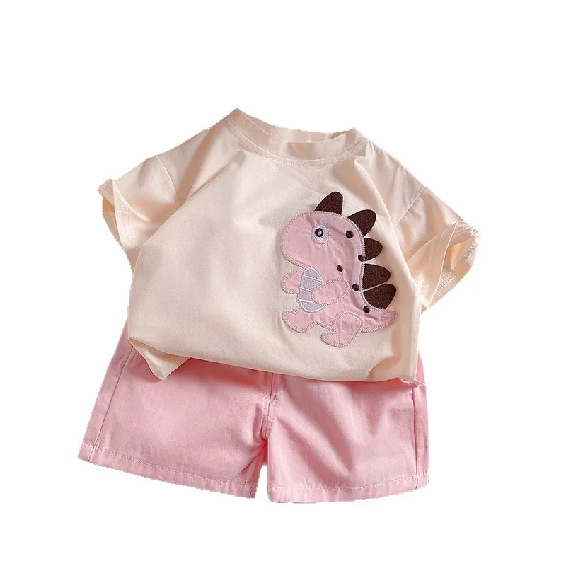 

New Summer Fashion Baby Girls Clothes Suit Children Short Sleeved T-Shirt Shorts 2Pcs/Sets Kids Clothing Set Infant Tracksuits