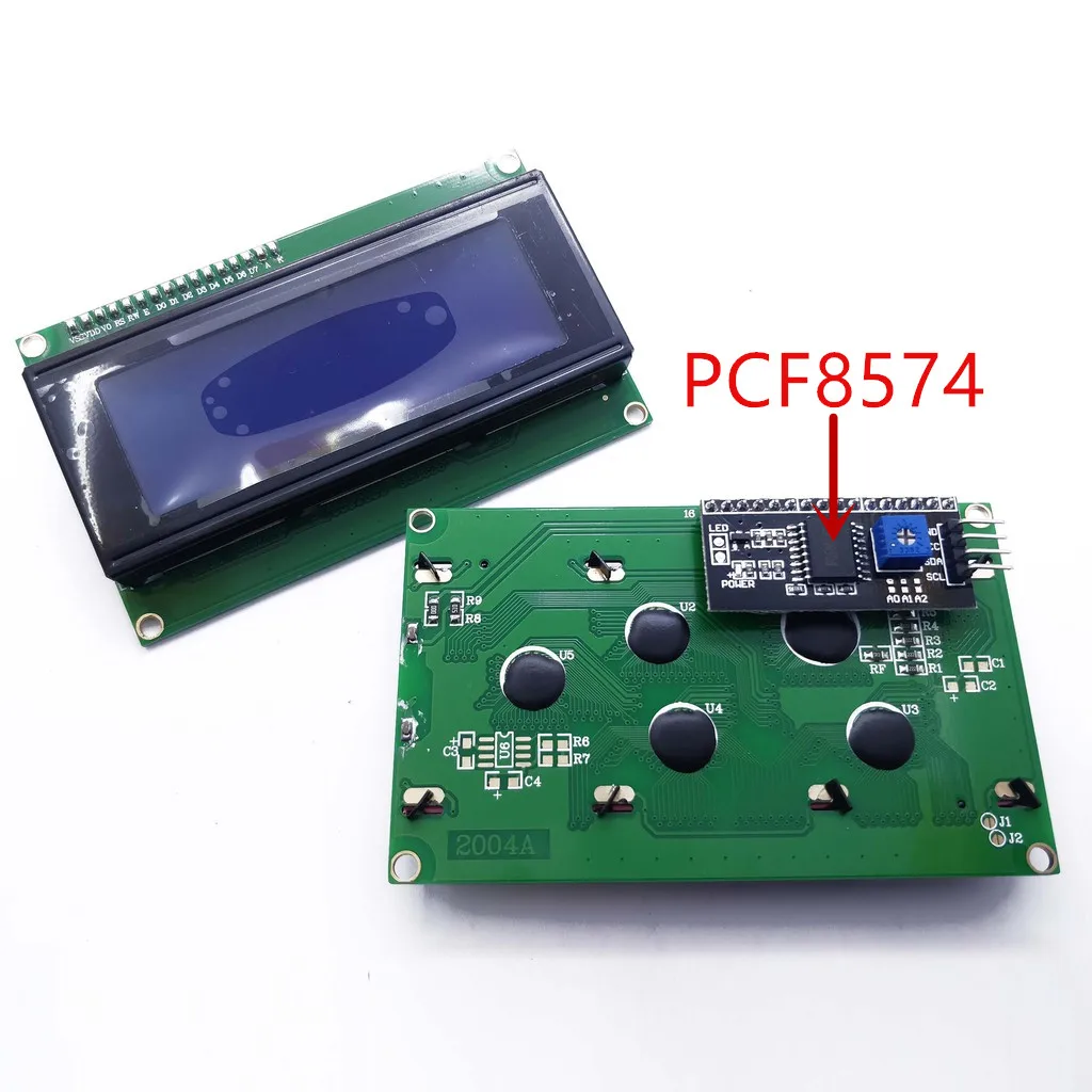 

20x4 Blue Green Character LCD I2C Serial Module with PCF8574 for Arduino 3D Printer 2004 Character Display