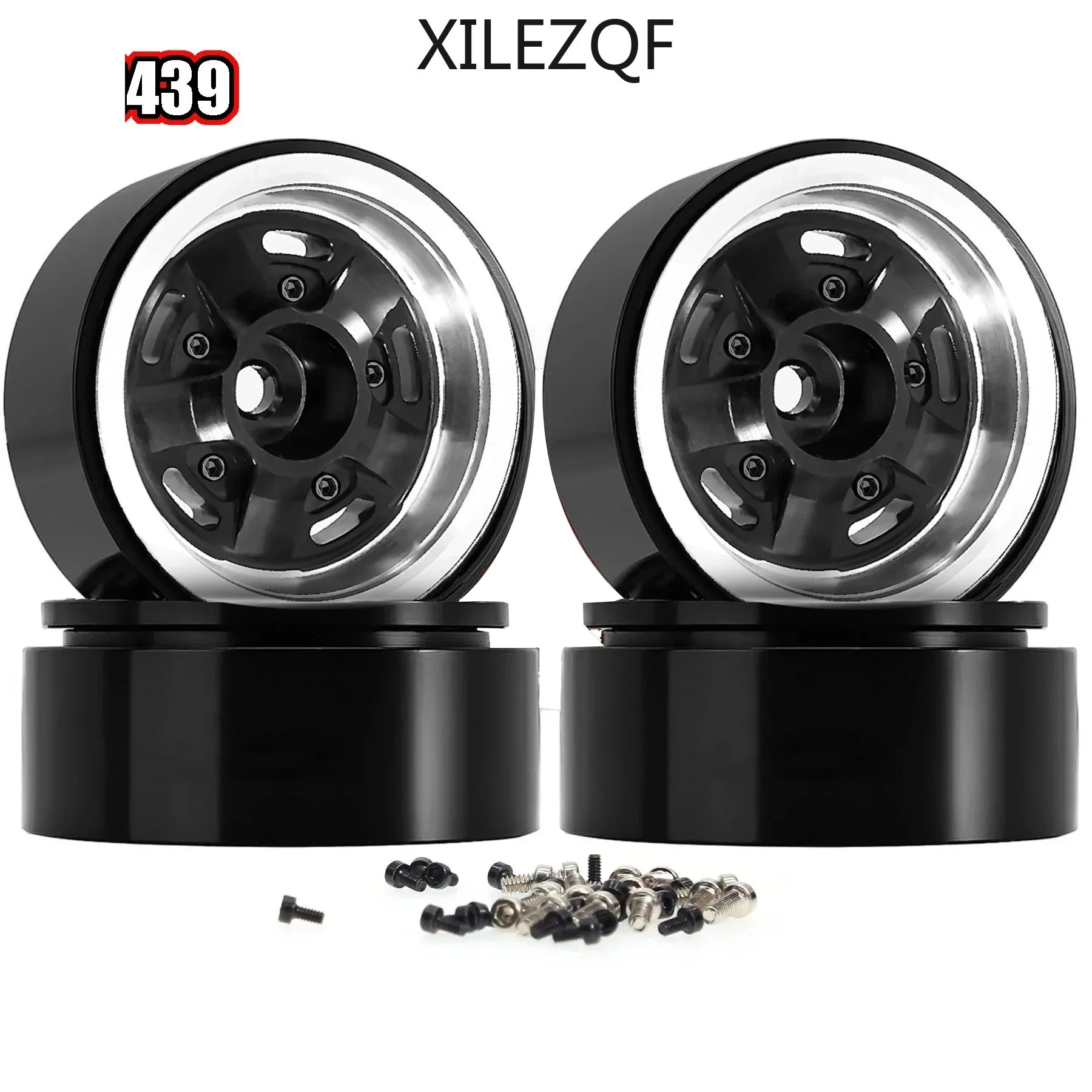 

4 шт. 1,3-дюймовые алюминиевые диски Beadlock для радиоуправляемых краулеров 1/18 и 1/24 - обработанные на ЧПУ легкосплавные диски для SCX24, AX24, FMS FCX24, TRX4M