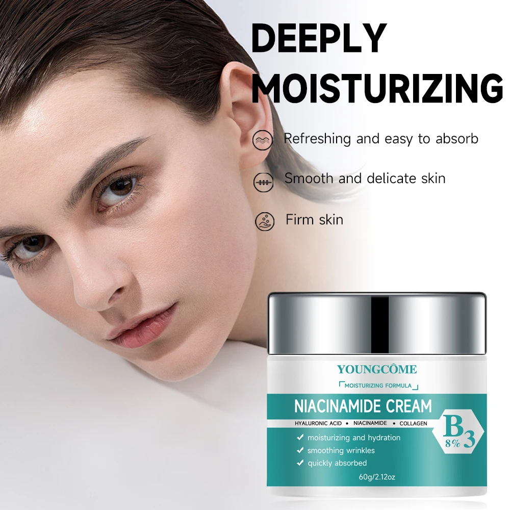 YOUNGCOME Nicotinamide moisturizing face cream Hyaluronic Acid can make skin firm and young, effectively lock skin moisture ﻿