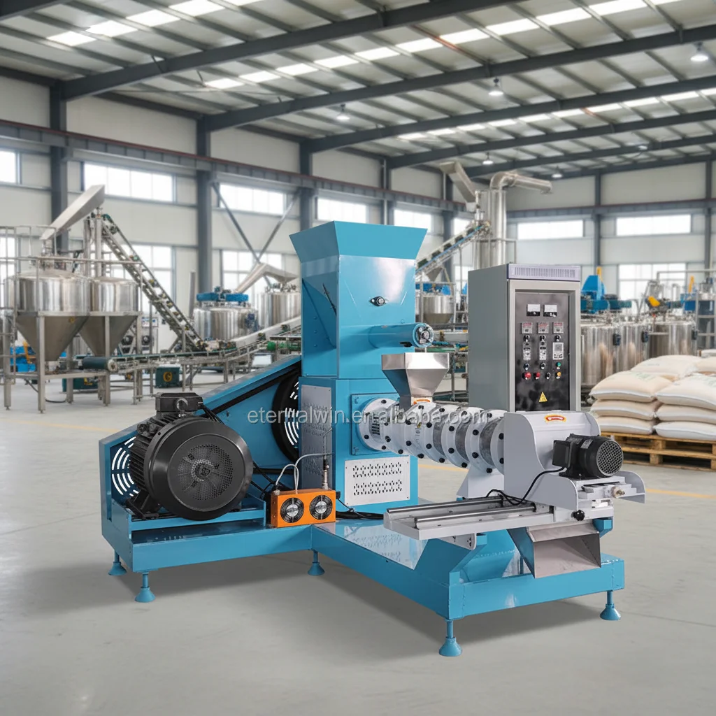 300Kg/H -500Kg/H Floating Fish Feed Pellet Making Machine Pet Dog Feed Extruder Production Line With Cheap Price