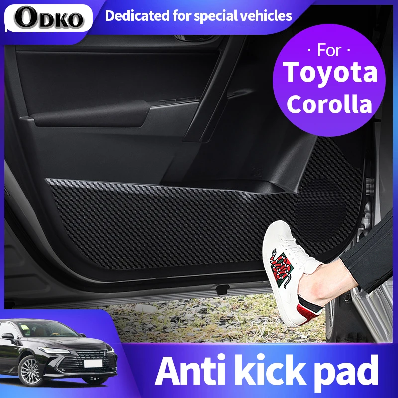 

Автомобильный Стайлинг двери, противоударная накладка, кожаная защитная пленка для боковых краев, наклейки для Toyota Corolla E170 E210 2013-2023, аксессуары