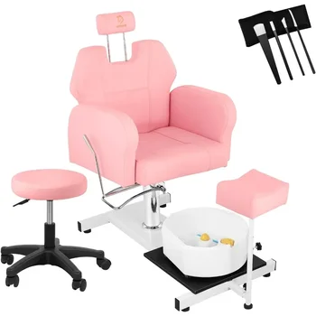 Chaise de pédicure inclinable, rotation à 360 °, hydraulique, réglable, station de spa, sans unité d'immunisation