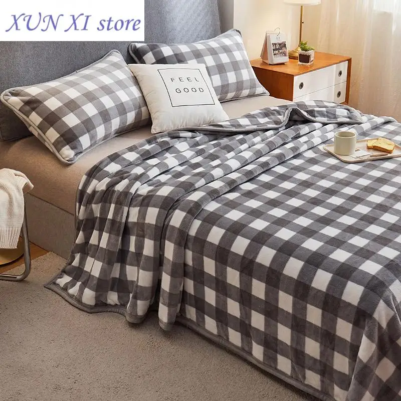 New Flannle Blankets King Size manta para Japan Style Bed Cover 150x200cm Plaid Warm Bedspreads(pillowcase need order)