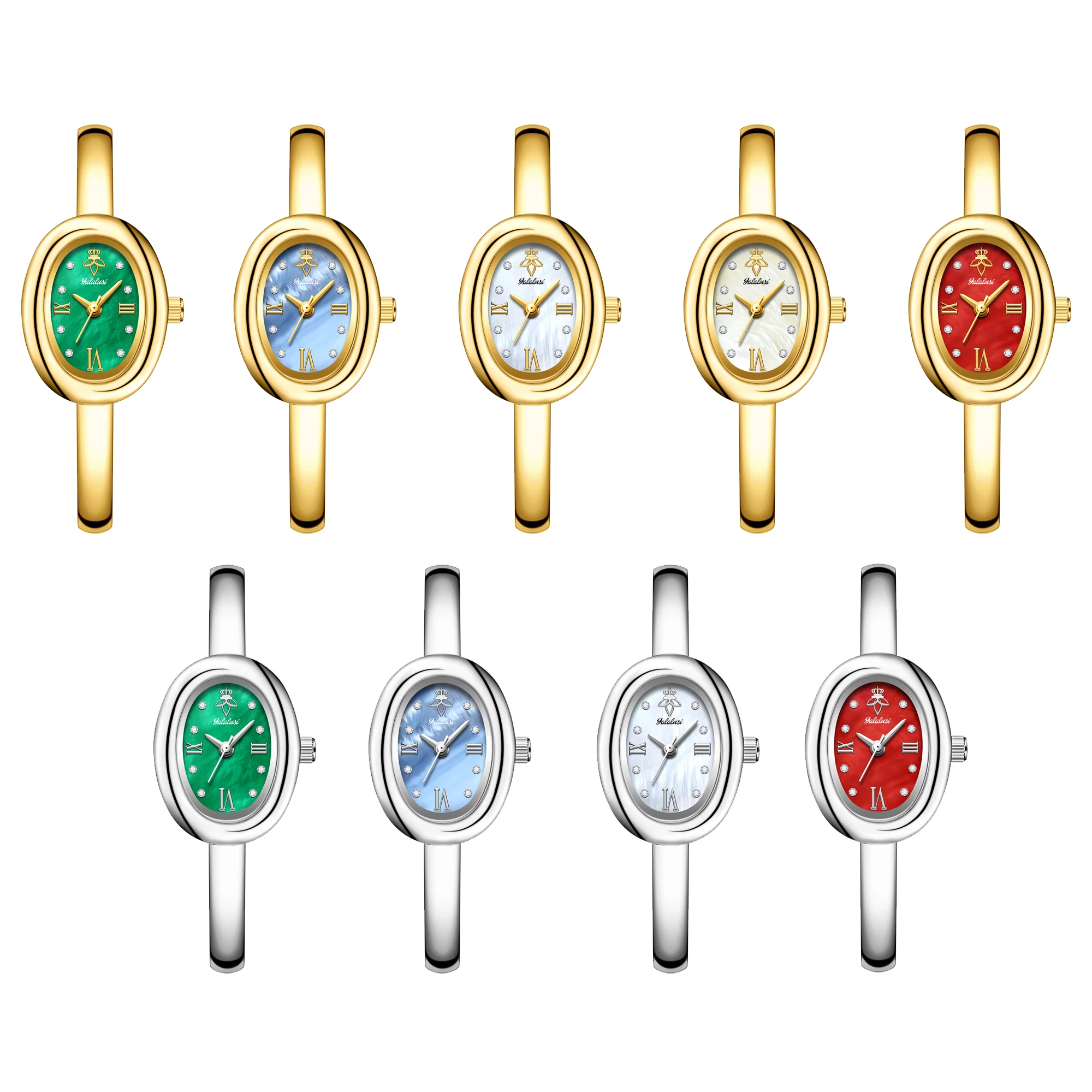 Jam Tangan Kuarsa Wanita Tahan Air YaLaLuSi: Jam Tangan Gelang Dial Oval Minimalis dan Elegan – Hadiah Sempurna Reloj Mujer