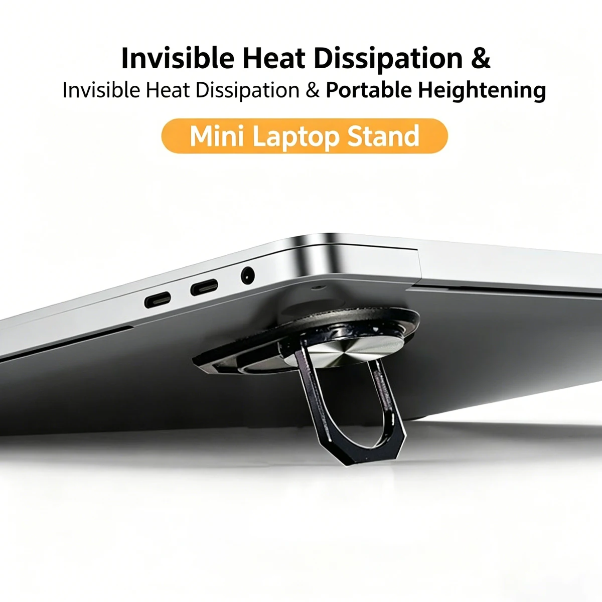 Mini Portable Metal Notebook Heat Sink Invisible Back Sticker Stand Desktop Elevation Foldable Support Frame
