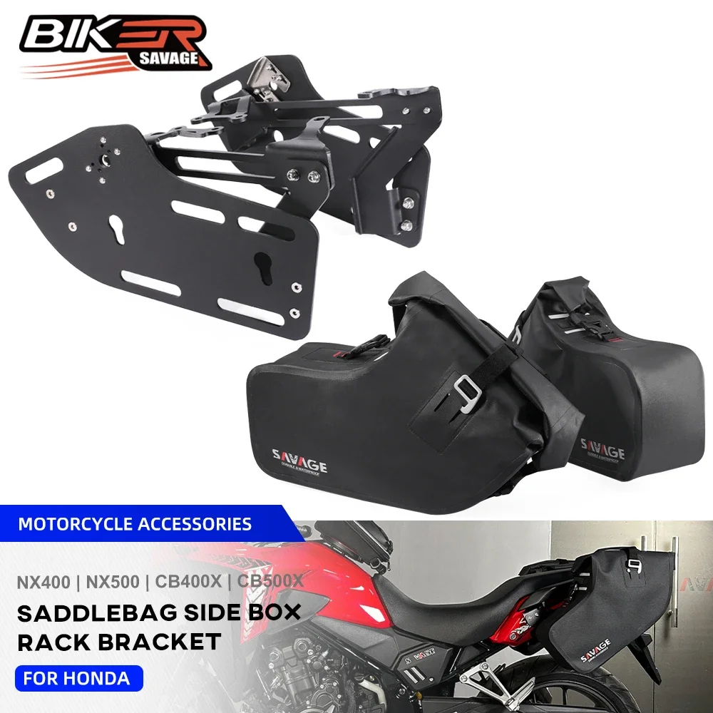 

2024 NX400 NX500 Side Bag Storage Pannier Luggage Rack For Honda CB400X CB500X 2019+ Parts Waterproof Saddlebag Bracket Holder