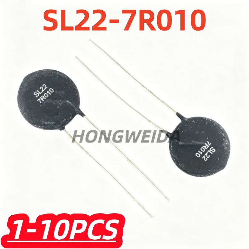 1-10Pcs/Lot 100% New SL22-7R010 NTC thermistor SL22 7R010 10A 7Ω 7R 22mm