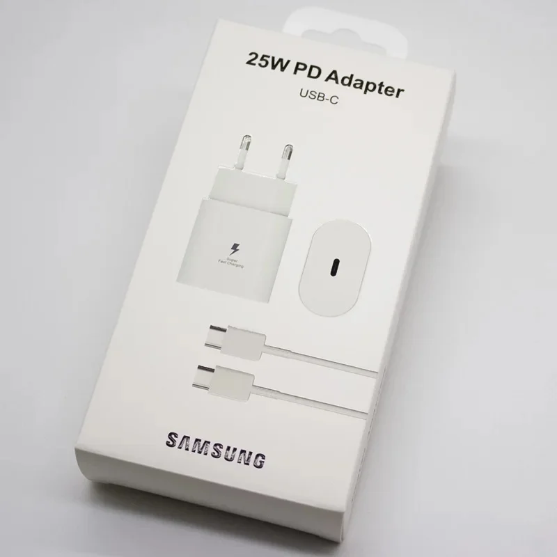 Samsung S25 S24 Charger 25W Support Type-C PD Fast Charging Portable Phone Adapter Cargador For Gala