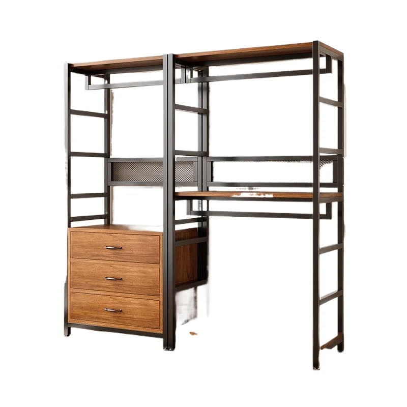 

Bedroom floor hanger rack cloakroom rack combination, clothes rack open wardrobe