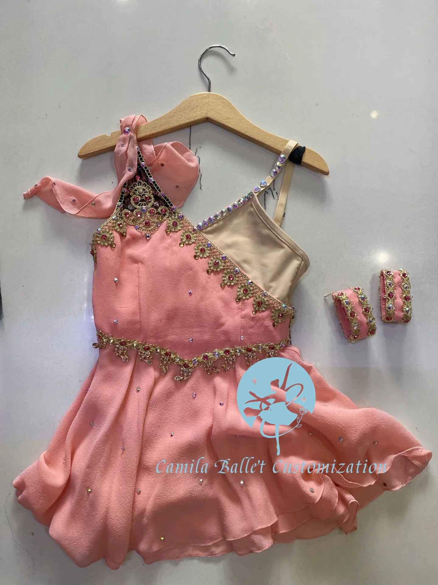 Jupe en mousseline de soie, rouge pastèque, dieu d'amour, Cupidon, Talisman magique, Variation de spectacle de Ballet, personnalisée pour adultes et enfants, nouvelle collection