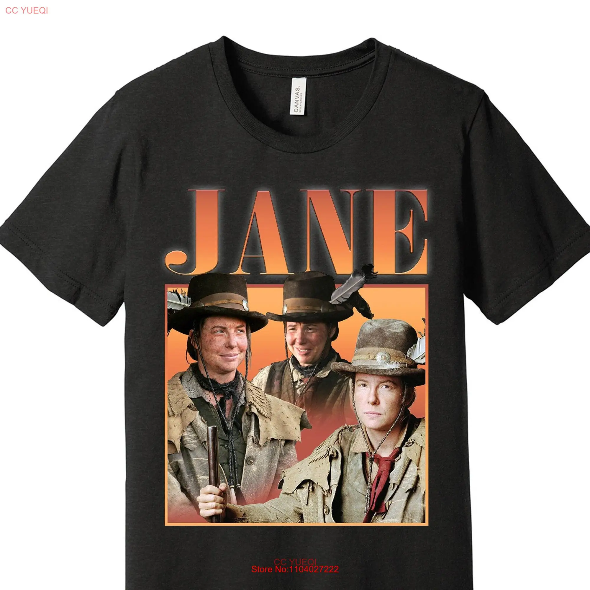 Calamity Jane Oversized Street Fashion T Shirt Deadwood Lover Gritty American Wild West TV Show Black White or Grey