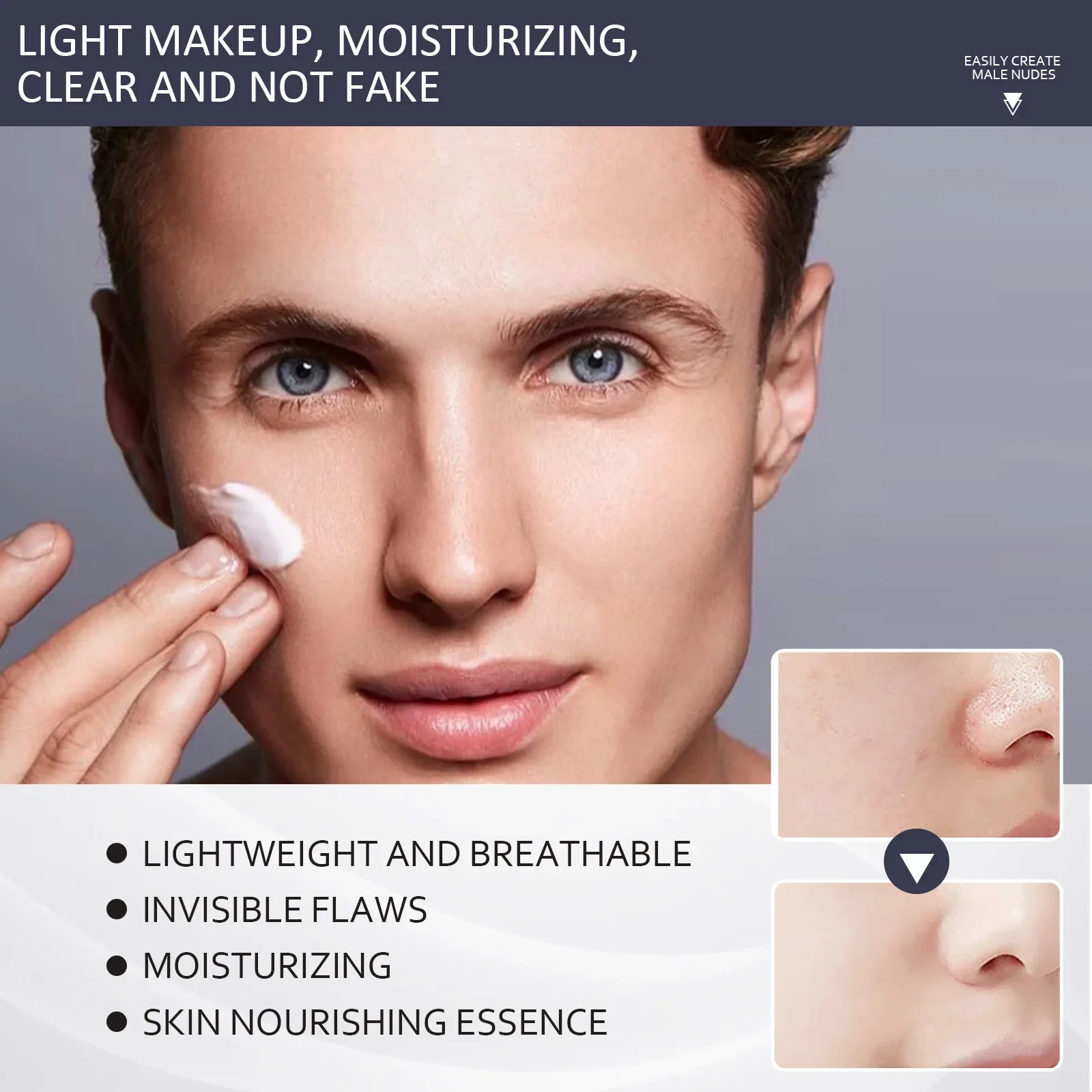 Eelhoe Natuurlijke Nude Make-Up Foundation Bb Cream Oliecontrole En Waterdichte Concealer Acne Marks Voeden De Huidskleur