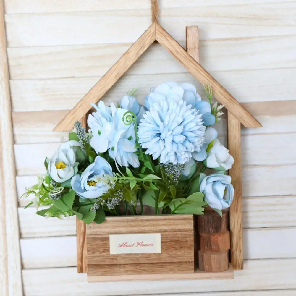 

Colorful Flower Pot Fake Potted Flower Artificial Flowers Wall Planter for Home Decor Faux Potted Plants with Artificial Flowers