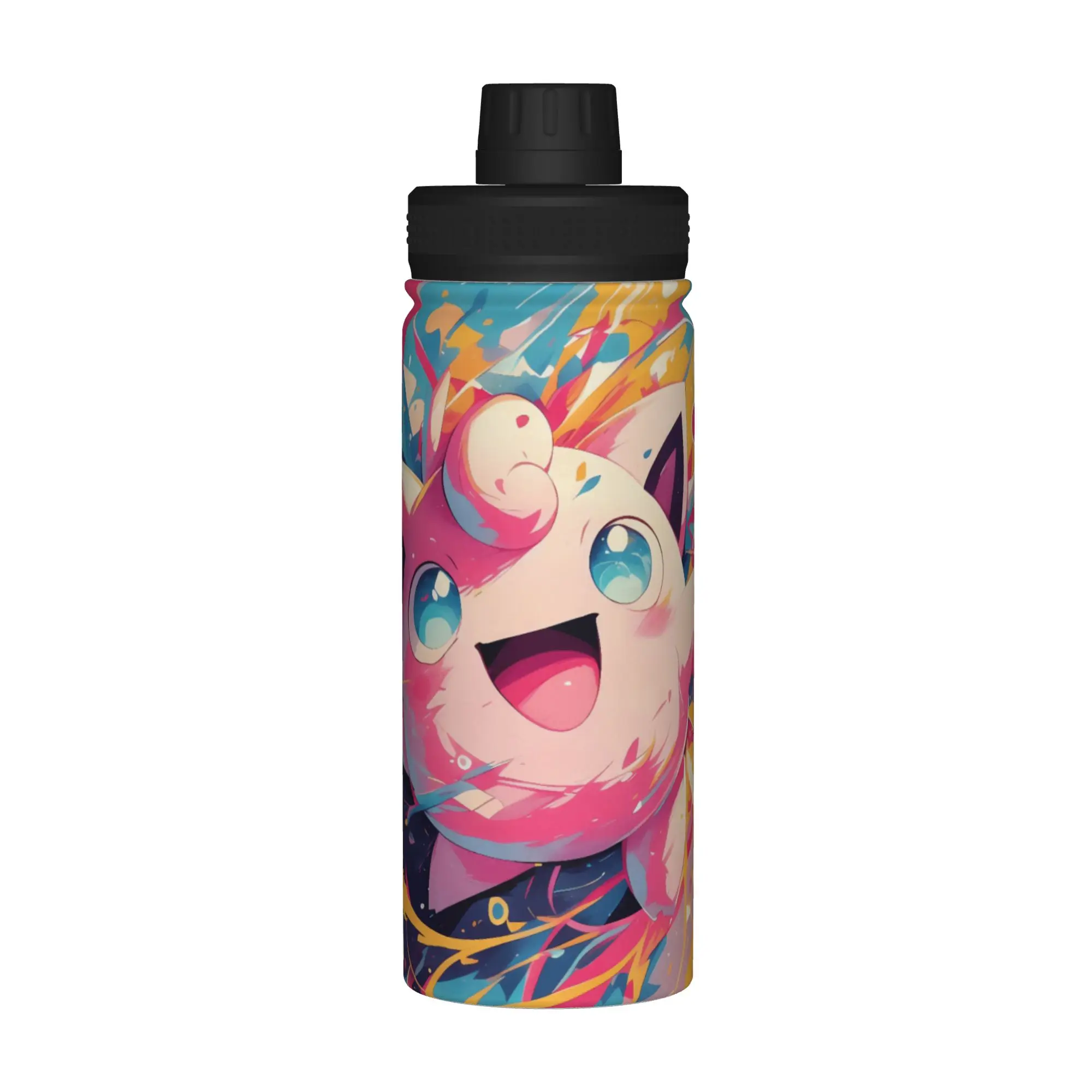 

Термокружка Jigglypuff: милая мультяшная бутылка для холодных и горячих напитков, сохраняющая тепло, из нержавеющей стали, для спорта, пляжа, автомобиля, с возможностью персонализации