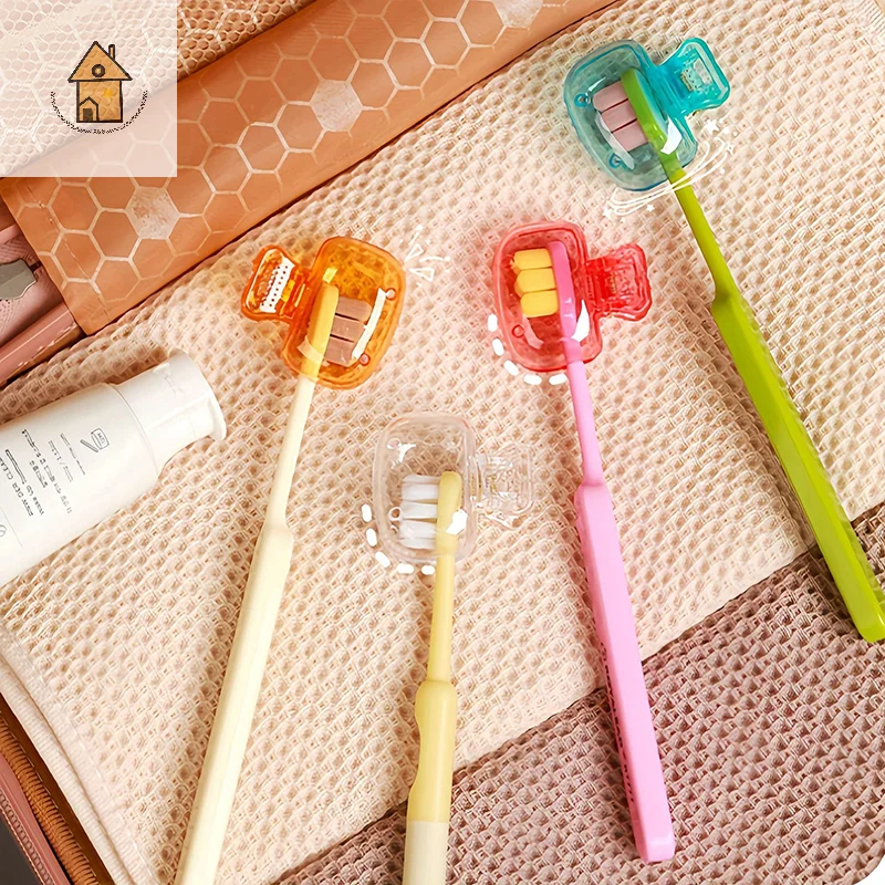 

1PC Toothbrush Head Covers Travel Portable Toothbrush Protector Cap Brush Pod Case Protective Plastic Clip For Household Trav