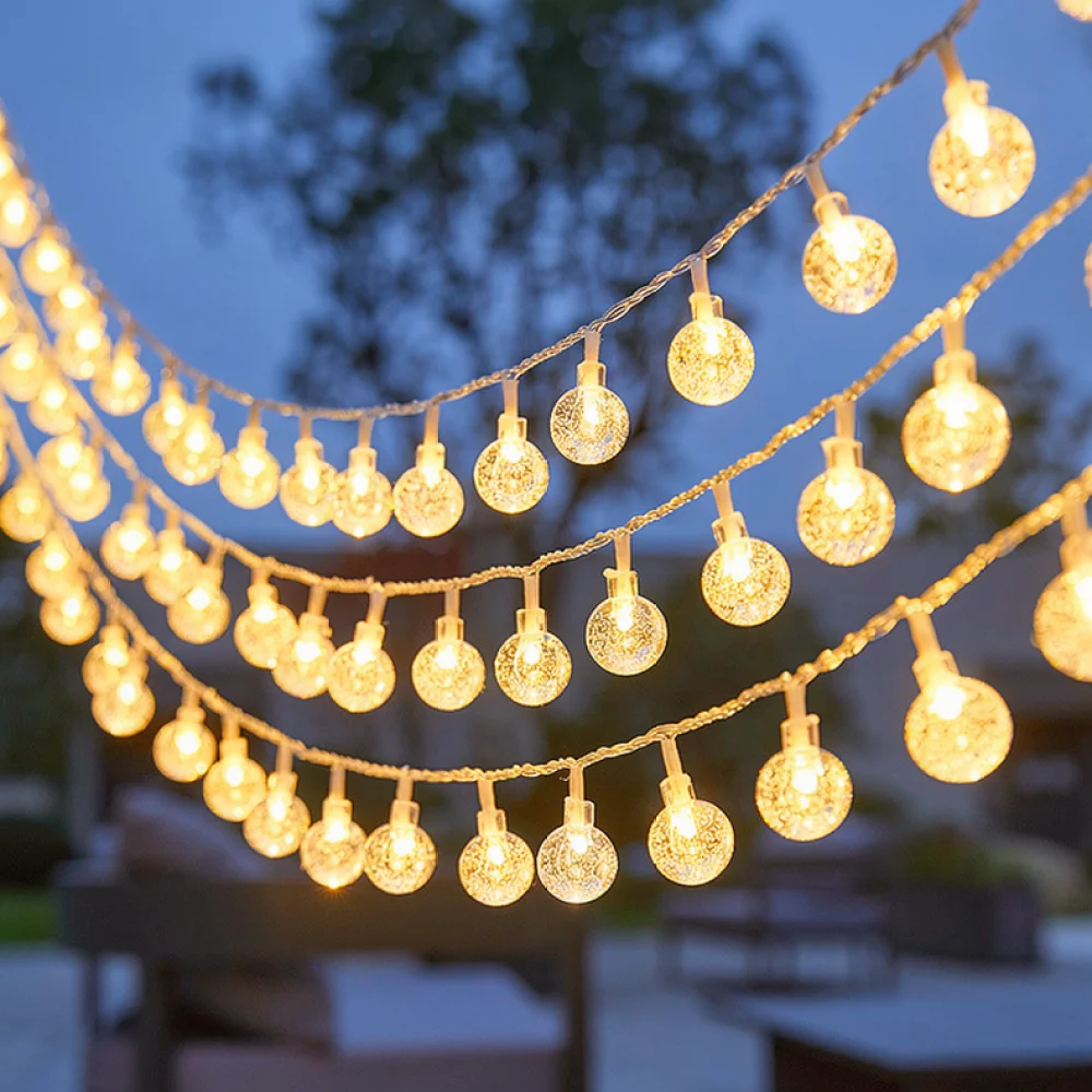 Outdoor Solar Led Fairy Lights Decorative String Lamp Waterproof For Garden Yard Patio Camping Holiday Party Decor