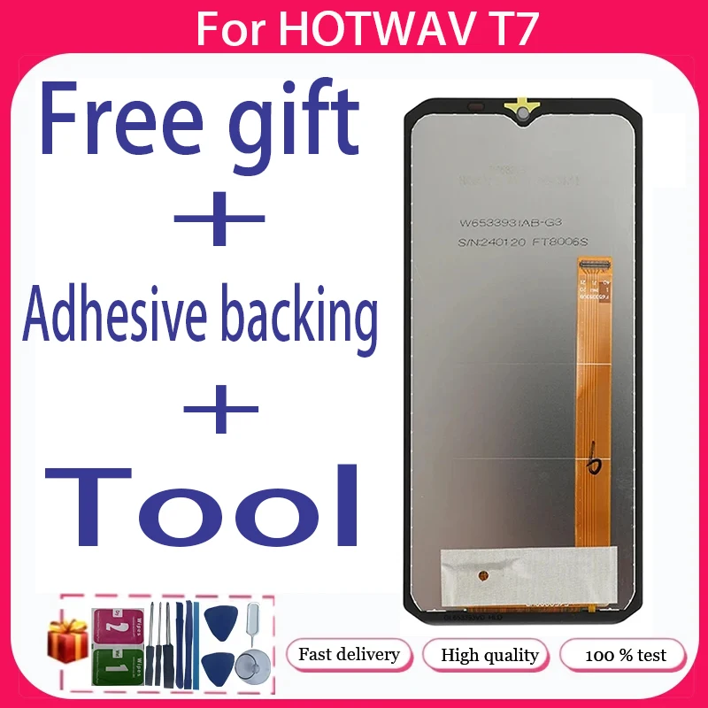 For HOTWAV T7+ LCD Display + Touch Screen+Free adhesive backing+Tool