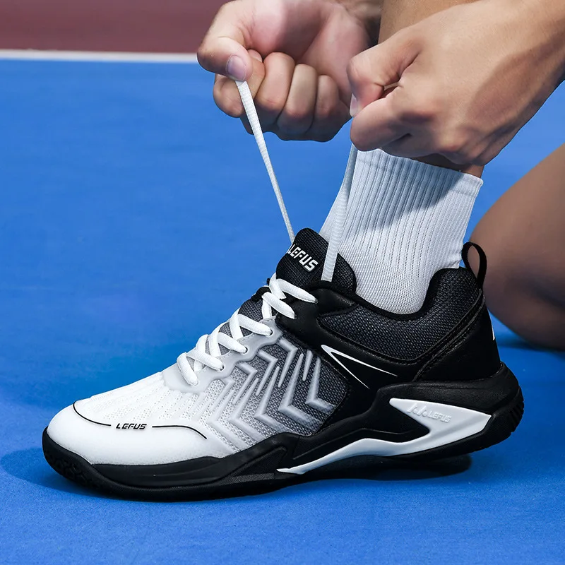 LEFUS Professional Men Badminton Volleyball Shoes Breathable Anti-Slippery Sport Shoes for Women Table Tennis Sneakers