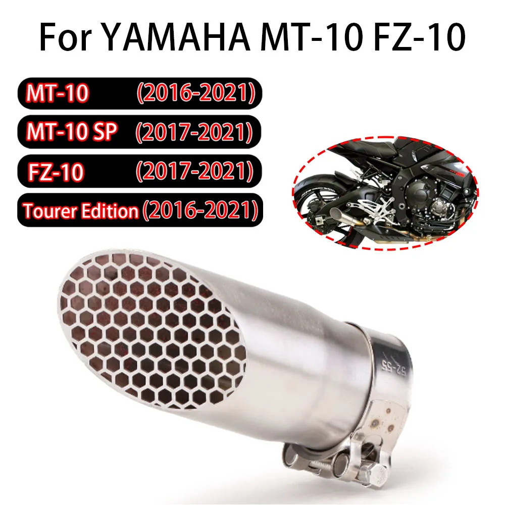 

MT10 FZ10 Motorcycle GP Exhaust Pipe Escape For Yamaha MT 10 FZ 10 2016-2021 stainless steel mesh exhaust pipe muffler