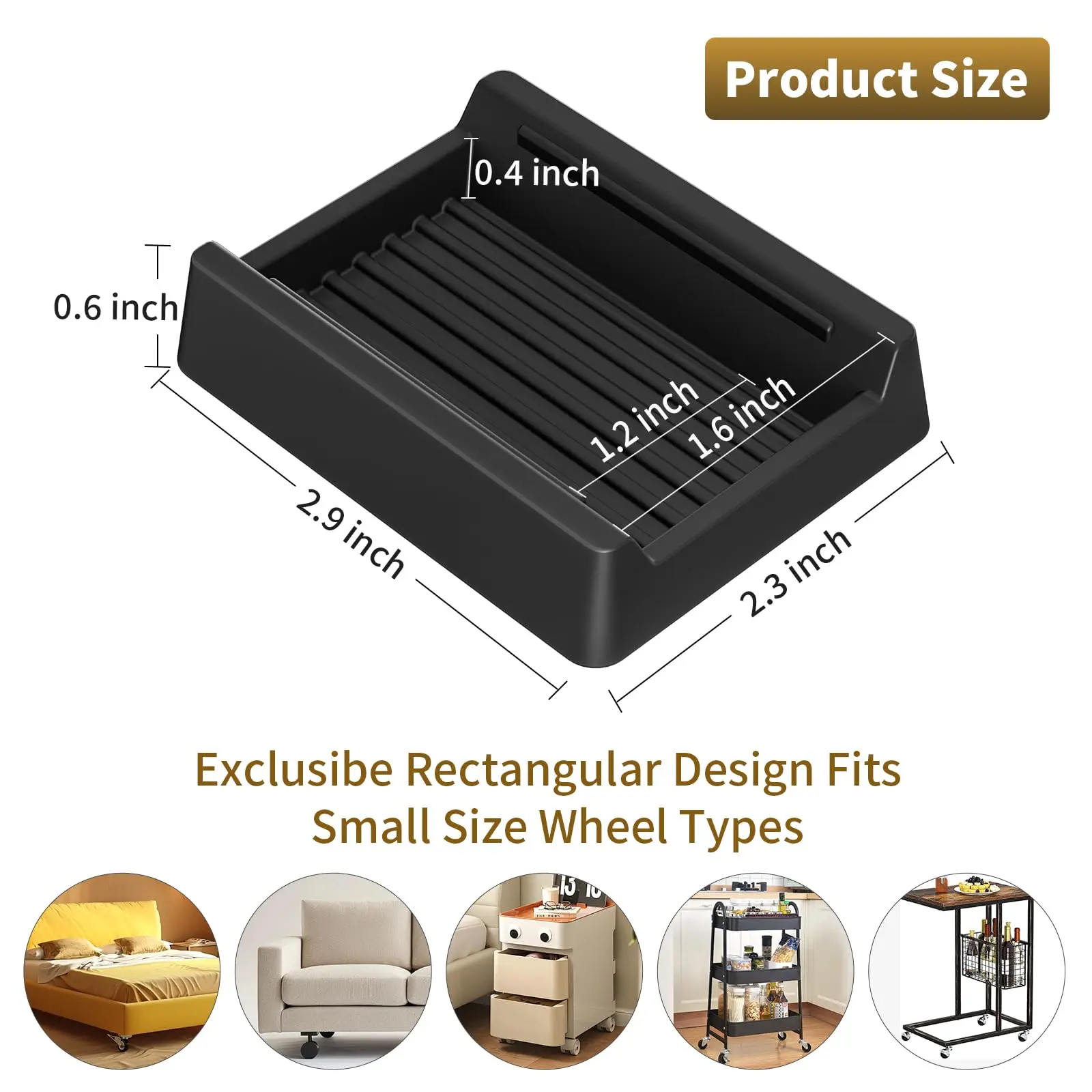 4PCS Non Slip Furniture Caster Cup