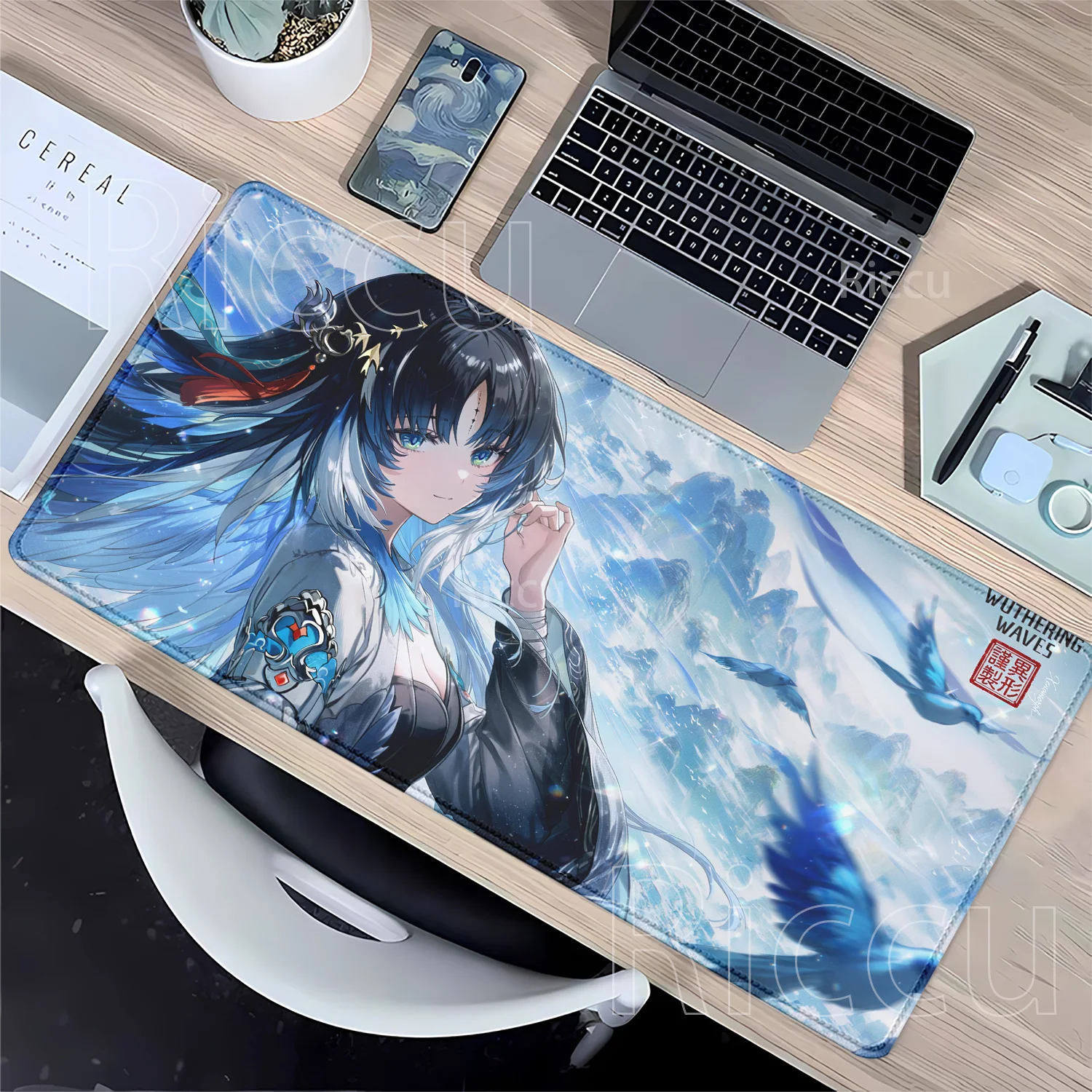Gaming New Yangyang Xuanling Wuthering Waves Mouse Pad PC HD Printing Office Overlock Mousepad Anime Girl Sexy Non-slip Desk Mat
