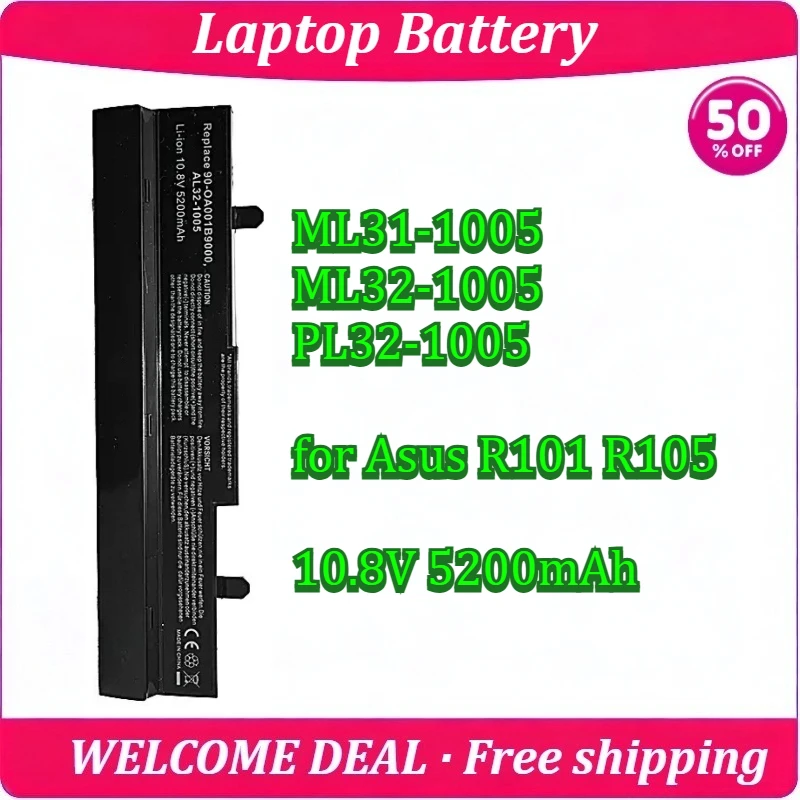 New ML31-1005 ML32-1005 PL32-1005 for Asus R101 R105 Laptop Battery 10.8V 5200mAh High Capacity Long Endurance Lithium Battery
