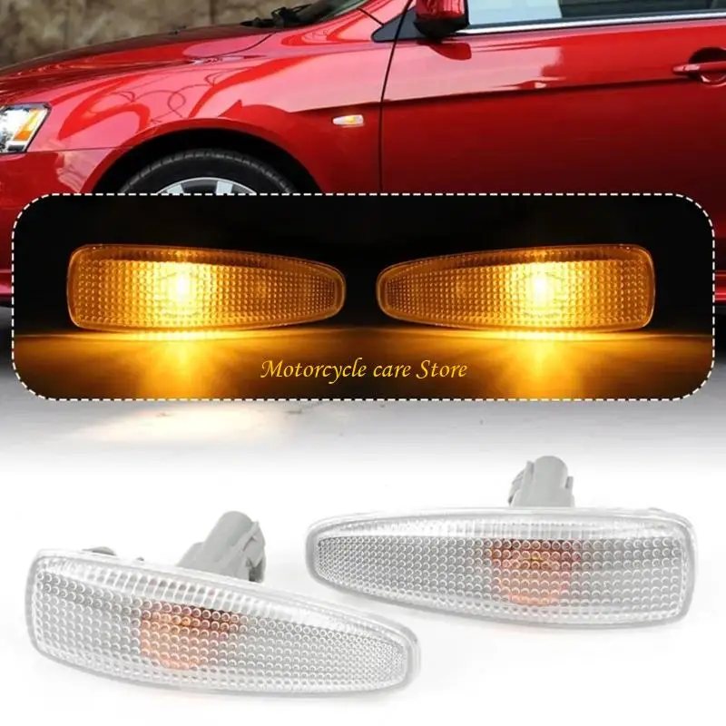 U75F Set of 2 Automotive Side Lights Enhanced Visibility 12V Plug Play Installation for Sedans 8351A001 8351A039 90672SNB003