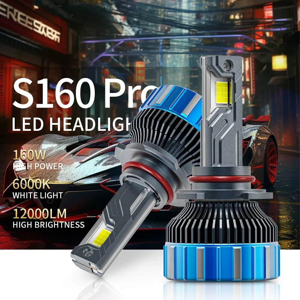 2024 Newset 300w 30000lm Led Headlight Bulbs S160 Pro 24v High Low Beam Lamp H4 H7 H11 9005 9006 Led Canbus Car Headlights