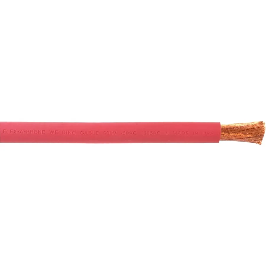 

1 Gauge AWG 100 Copper Welding and Battery Cable for HighPerformance Automotive and Industrial Applications Red Insulation Rate