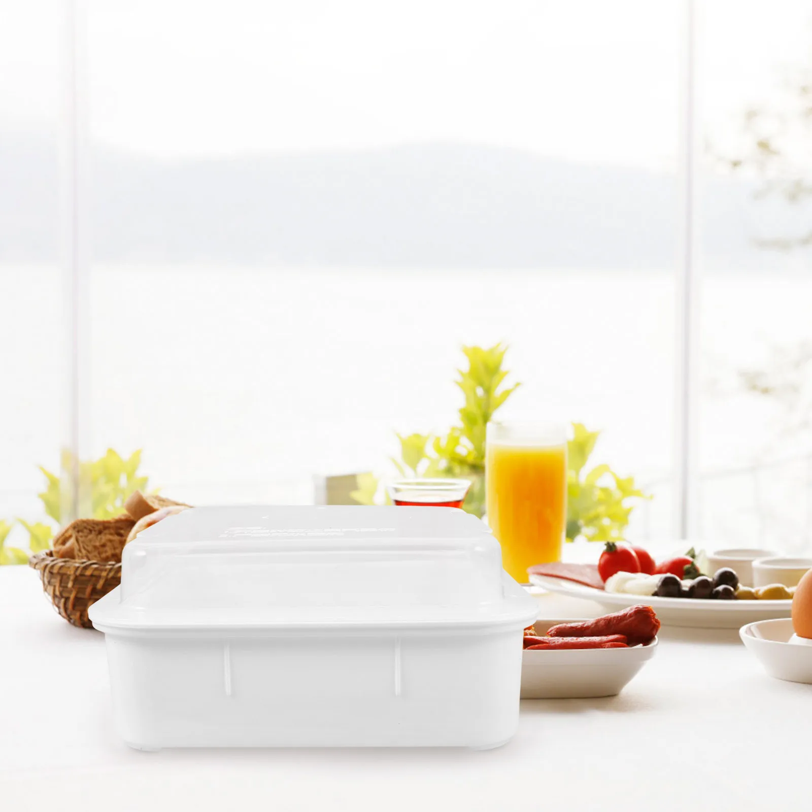 

Microwave Steamer Container with Cover Vegetable Steaming Case Non Bpa Plastic Food Cooker Kitchen Utensil Healthy Meal Prep