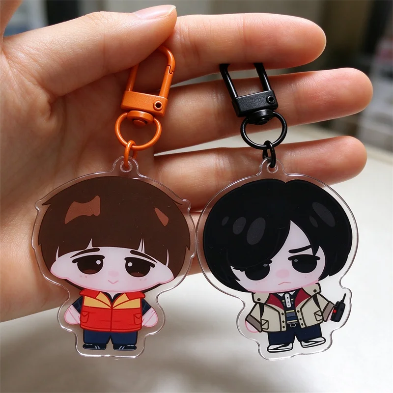 Will Byers and Mike Wheeler Acrylic Byler Keychains Double Sided Design Charm Perfect for Stranger Things Fans