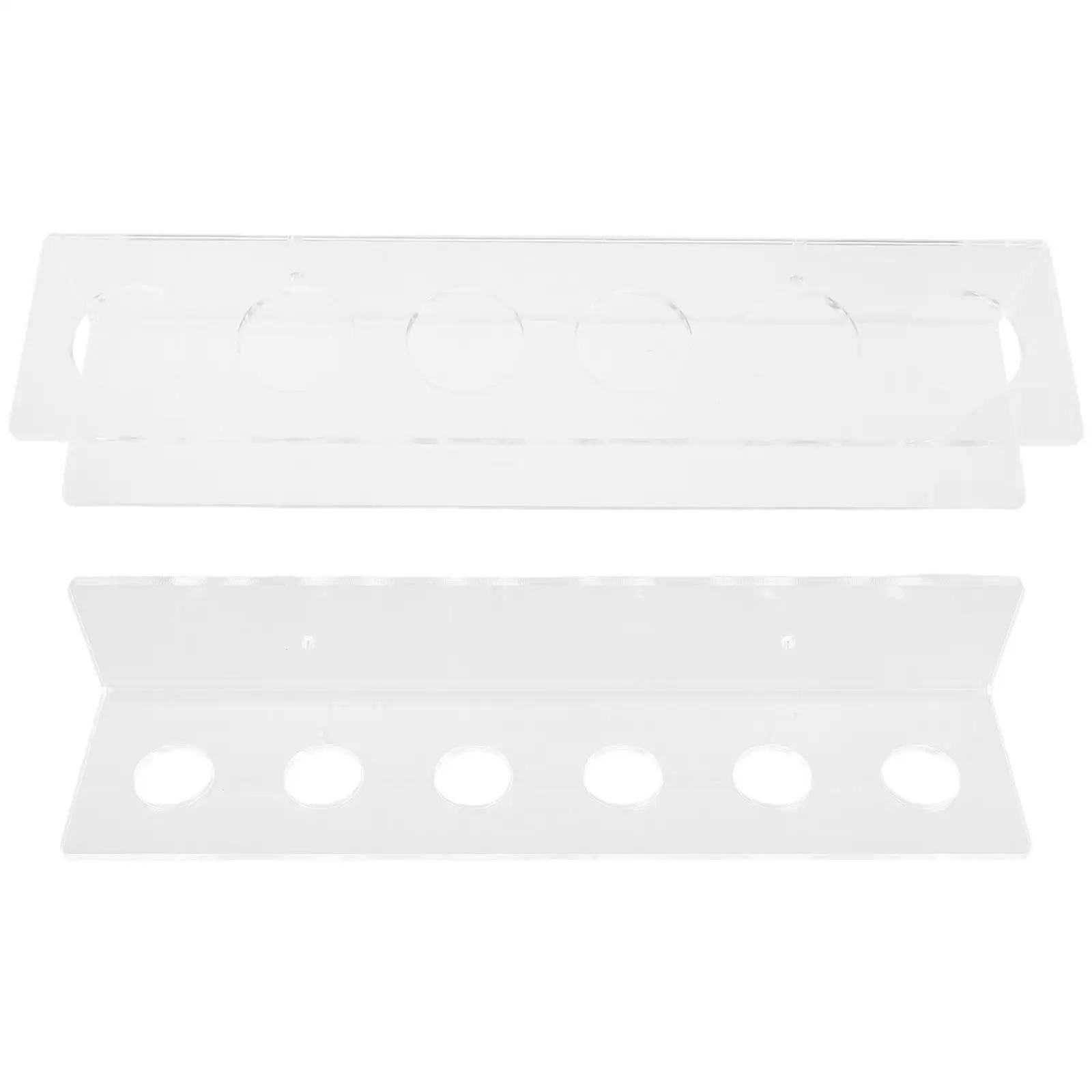 

2 Pcs Billiard Rack Acrylic Wall Mount Holder Storage For Cues 6 Golf Soccer Tennis Hockey Ball Display Cases Plastic